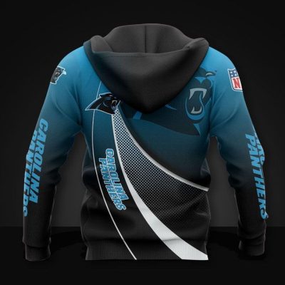 NFL Carolina Panthers Blue Black Pullover Hoodie V2