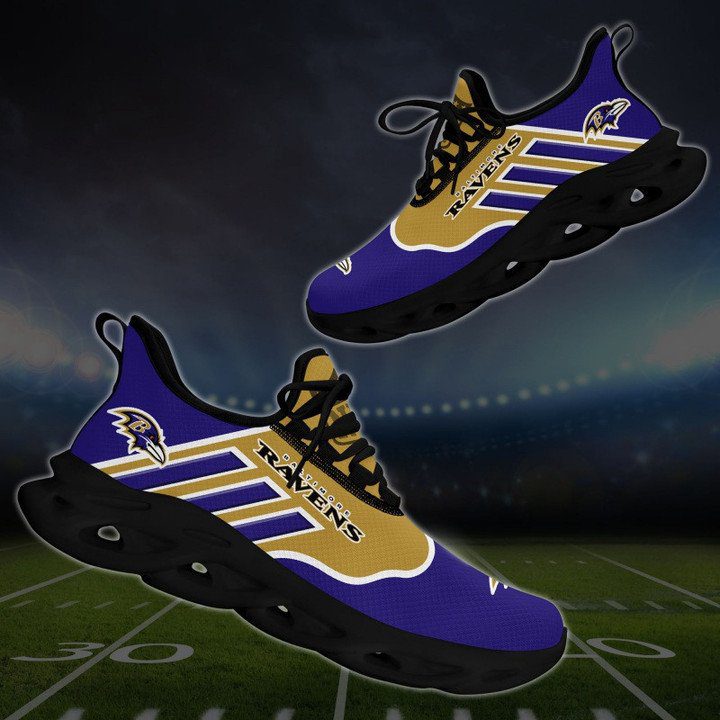 NFL Baltimore Ravens Purple Gold Max Soul Shoes NFL Baltimore Ravens Purple Gold Max Soul Shoes