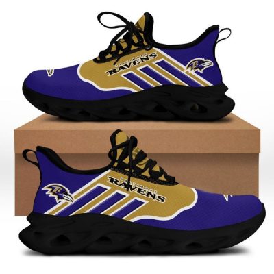 NFL Baltimore Ravens Purple Gold Max Soul Shoes