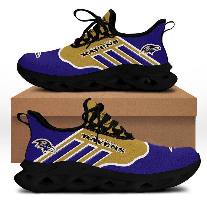 NFL Baltimore Ravens Purple Gold Max Soul Shoes NFL Baltimore Ravens Purple Gold Max Soul Shoes