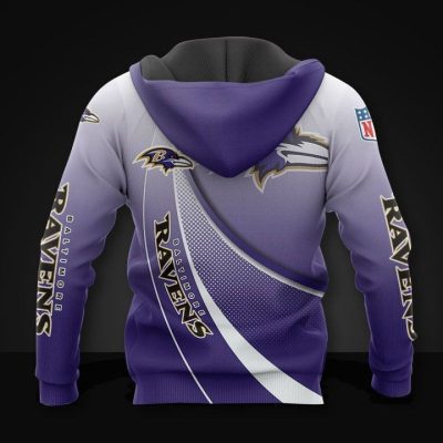 NFL Baltimore Ravens Light Purple Pullover Hoodie