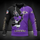 NFL Baltimore Ravens Purple Black Pullover Hoodie