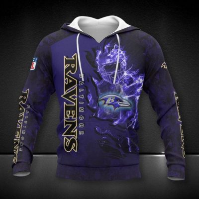NFL Baltimore Ravens Purple Camo Pullover Hoodie