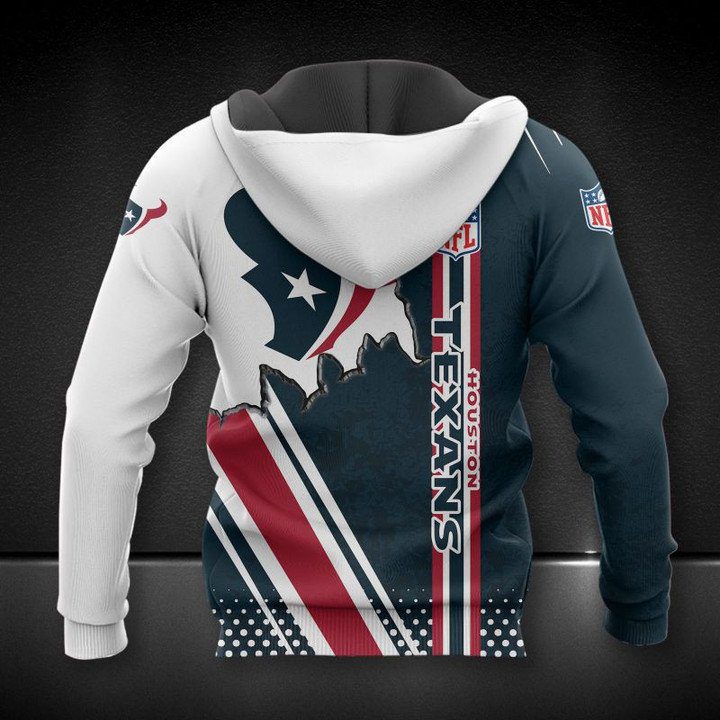 NFL Houston Texans Blue White Pullover Hoodie NFL Houston Texans Blue White Pullover Hoodie