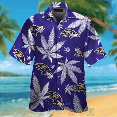 NFL Baltimore Ravens Purple Weed Hawaiian Shirt