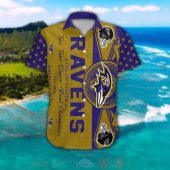 NFL Baltimore Ravens Gold Purple Hawaiian Shirt