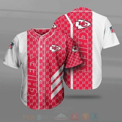 NFL Kansas City Chiefs Red White Baseball Jersey