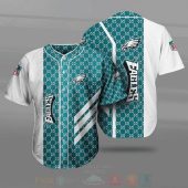 NFL Philadelphia Eagles Green Grey Baseball Jersey V2
