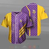 NFL Minnesota Vikings Yellow Purple Edition Baseball Jersey
