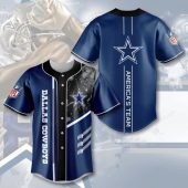 NFL Dallas Cowboys Dark Blue America Team Stripes Baseball Jersey
