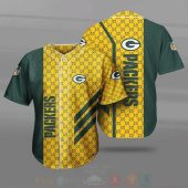 NFL Green Bay Packers Blue Yellow Baseball Jersey