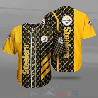 NFL Pittsburgh Steelers Golden Stripes Baseball Jersey