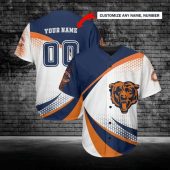NFL Chicago Bears Custom Name Number Curve Style Baseball Jersey