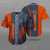 NFL Chicago Bears Orange Blue Baseball Jersey