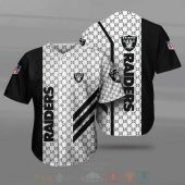 NFL Las Vegas Raiders White Black Baseball Jersey V2