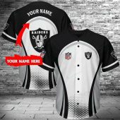NFL Las Vegas Raiders Custom Name White Black Baseball Jersey