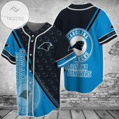 NFL Carolina Panthers Blue Black Baseball Jersey V2