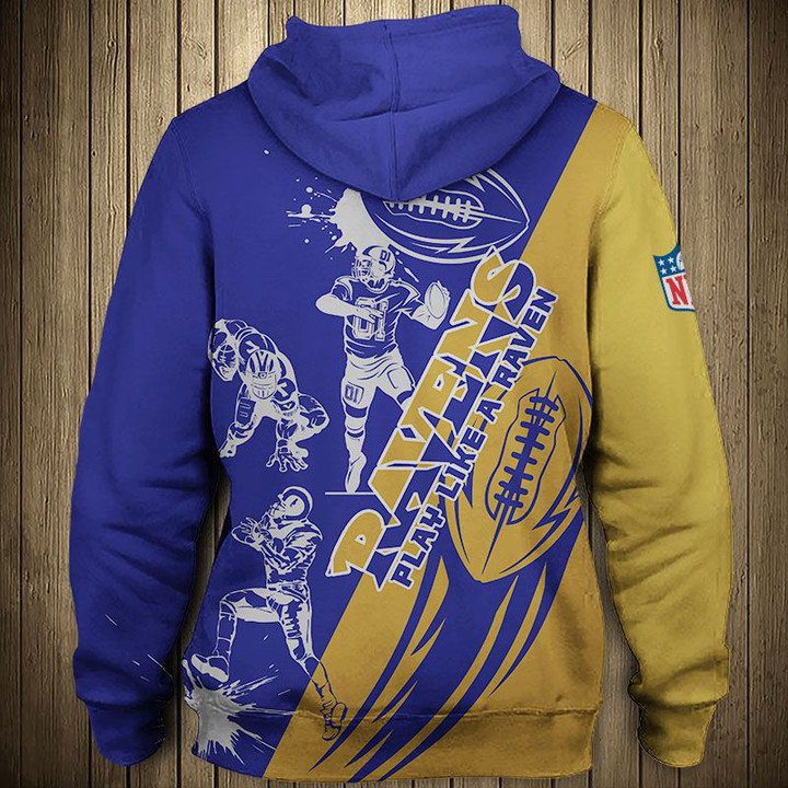NFL Baltimore Ravens Gold Purple Pullover Hoodie V3 NFL Baltimore Ravens Gold Purple Pullover Hoodie V3