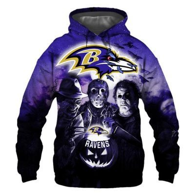NFL Baltimore Ravens Halloween Night Pullover Hoodie