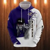 NFL Baltimore Ravens Halloween Iron Maiden Pullover Hoodie