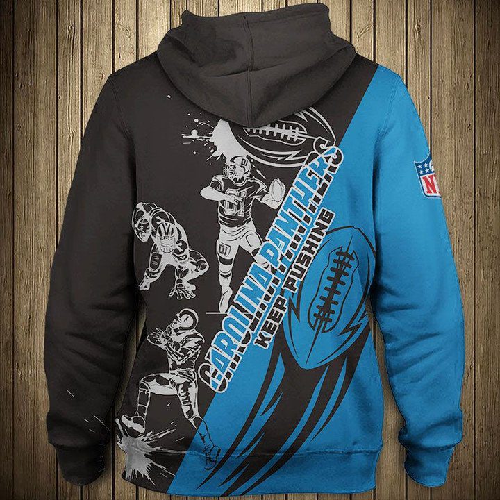 NFL Carolina Panthers Blue Black Pullover Hoodie V5 NFL Carolina Panthers Blue Black Pullover Hoodie V5