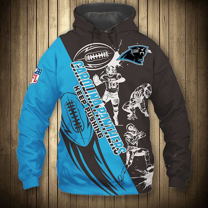 NFL Carolina Panthers Blue Black Pullover Hoodie V5 NFL Carolina Panthers Blue Black Pullover Hoodie V5