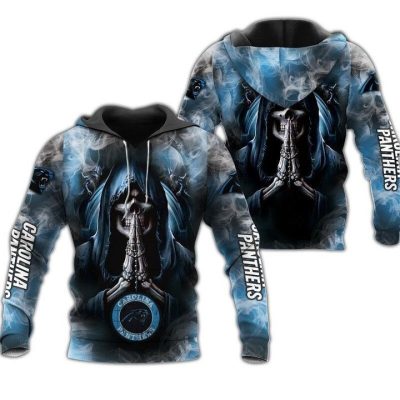NFL Carolina Panthers Skull Smoke Pullover Hoodie