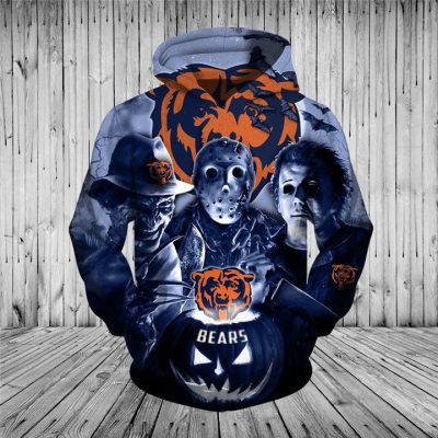NFL Chicago Bears Horror Night Halloween Pullover Hoodie