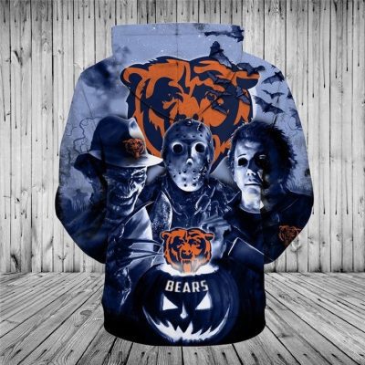 NFL Chicago Bears Horror Night Halloween Pullover Hoodie