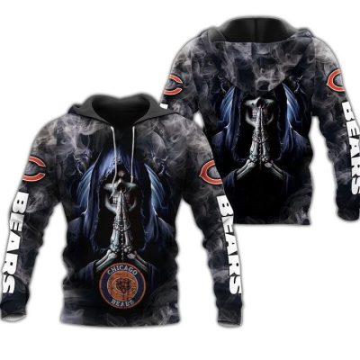 NFL Chicago Bears Death Smoke Graphic Pullover Hoodie