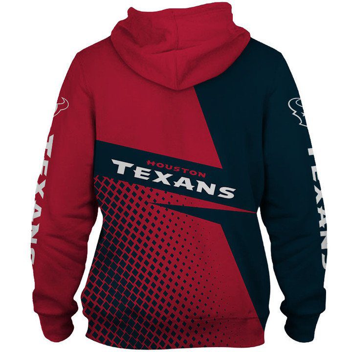 NFL Houston Texans Red Blue Pullover Hoodie V4 NFL Houston Texans Red Blue Pullover Hoodie V4