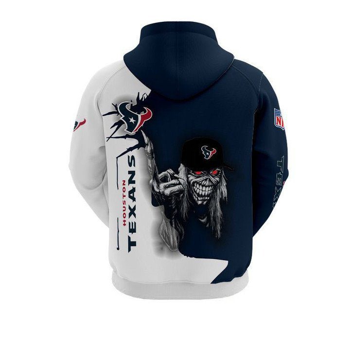 NFL Houston Texans Halloween Iron Maiden Pullover Hoodie NFL Houston Texans Halloween Iron Maiden Pullover Hoodie