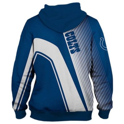NFL Indianapolis Colts Blue White Pullover Hoodie V4