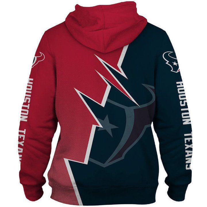 NFL Houston Texans Blue Red Zigzag Pullover Hoodie NFL Houston Texans Blue Red Zigzag Pullover Hoodie