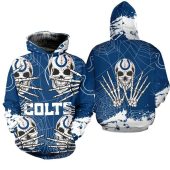 NFL Indianapolis Colts Halloween Skull Pullover Hoodie