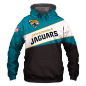 NFL Jacksonville Jaguars Teal Black Pullover Hoodie V5
