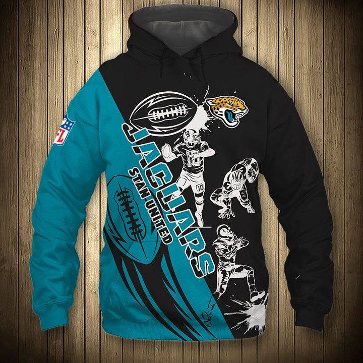NFL Jacksonville Jaguars Teal Black Pullover Hoodie V6 NFL Jacksonville Jaguars Teal Black Pullover Hoodie V6