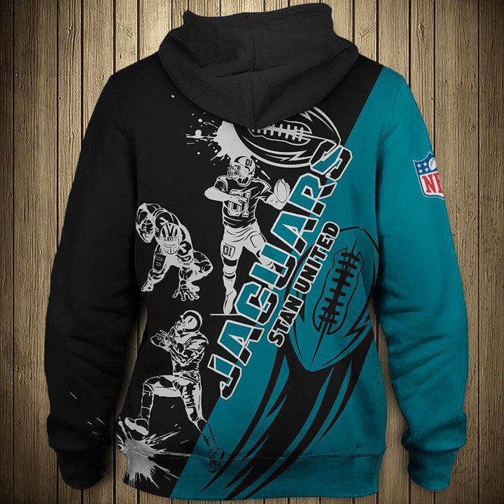 NFL Jacksonville Jaguars Teal Black Pullover Hoodie V6 NFL Jacksonville Jaguars Teal Black Pullover Hoodie V6