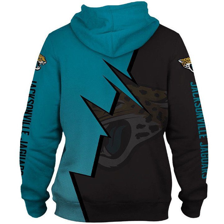 NFL Jacksonville Jaguars Teal Black Zigzag Pullover Hoodie NFL Jacksonville Jaguars Teal Black Zigzag Pullover Hoodie