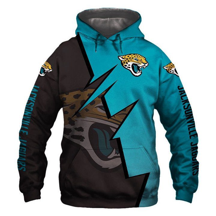 NFL Jacksonville Jaguars Teal Black Zigzag Pullover Hoodie NFL Jacksonville Jaguars Teal Black Zigzag Pullover Hoodie