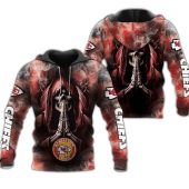 NFL Kansas City Chiefs Skull Smoke Pullover Hoodie