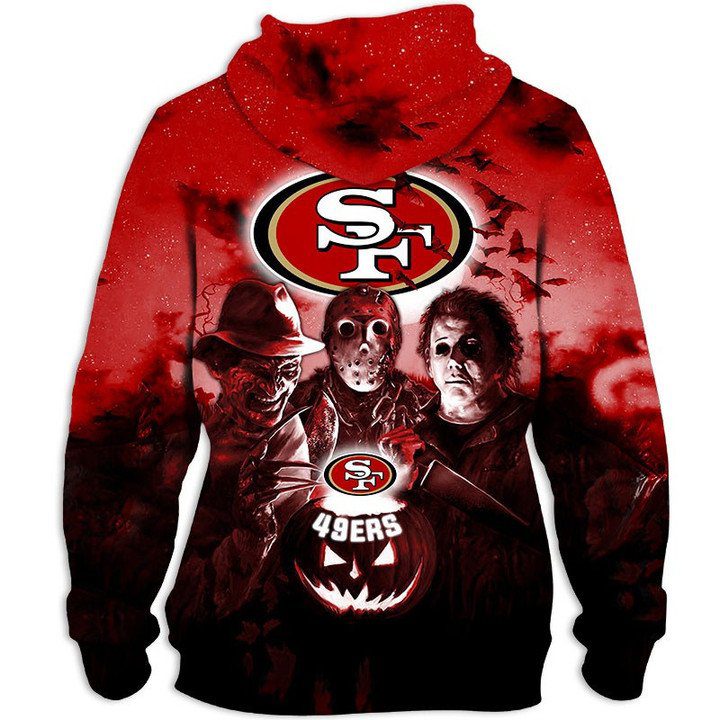 NFL San Francisco 49ers Halloween Horror Night Pullover Hoodie NFL San Francisco 49ers Halloween Horror Night Pullover Hoodie