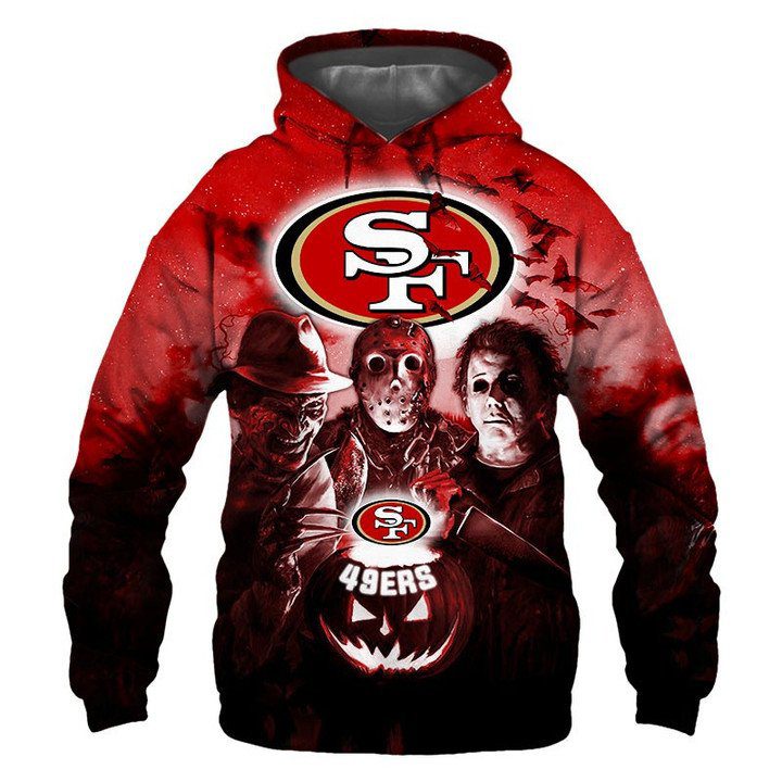 NFL San Francisco 49ers Halloween Horror Night Pullover Hoodie NFL San Francisco 49ers Halloween Horror Night Pullover Hoodie