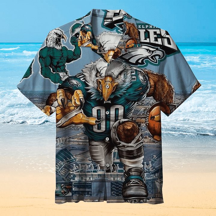 NFL Philadelphia Eagles Mascot Version Hawaiian Shirt NFL Philadelphia Eagles Mascot Version Hawaiian Shirt
