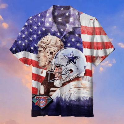 NFL Dallas Cowboys American Flag Hawaiian Shirt