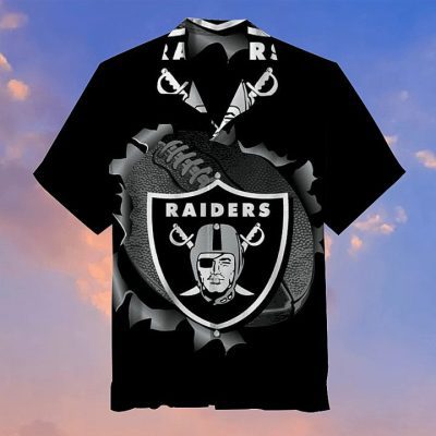 NFL Las Vegas Raiders Black Hawaiian Shirt