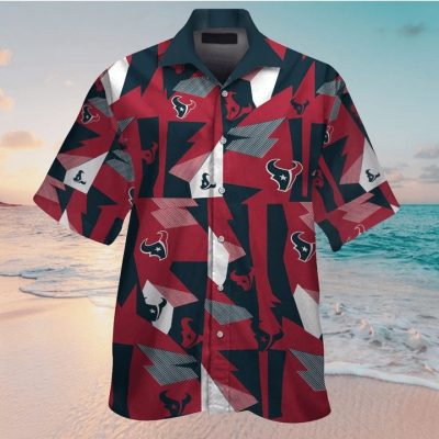 NFL Houston Texans Blue Red Hawaiian Shirt V3