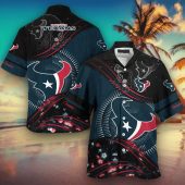 NFL Houston Texans Blue Black Hawaiian Shirt