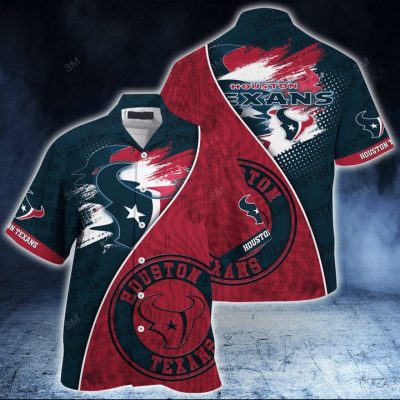 NFL Houston Texans Blue Red Hawaiian Shirt