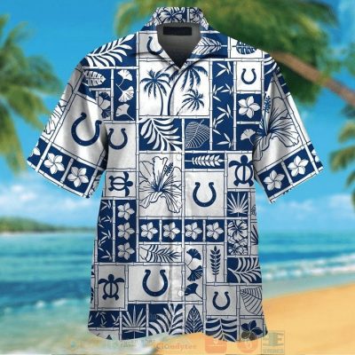 NFL Indianapolis Colts White Blue Hawaiian Shirt
